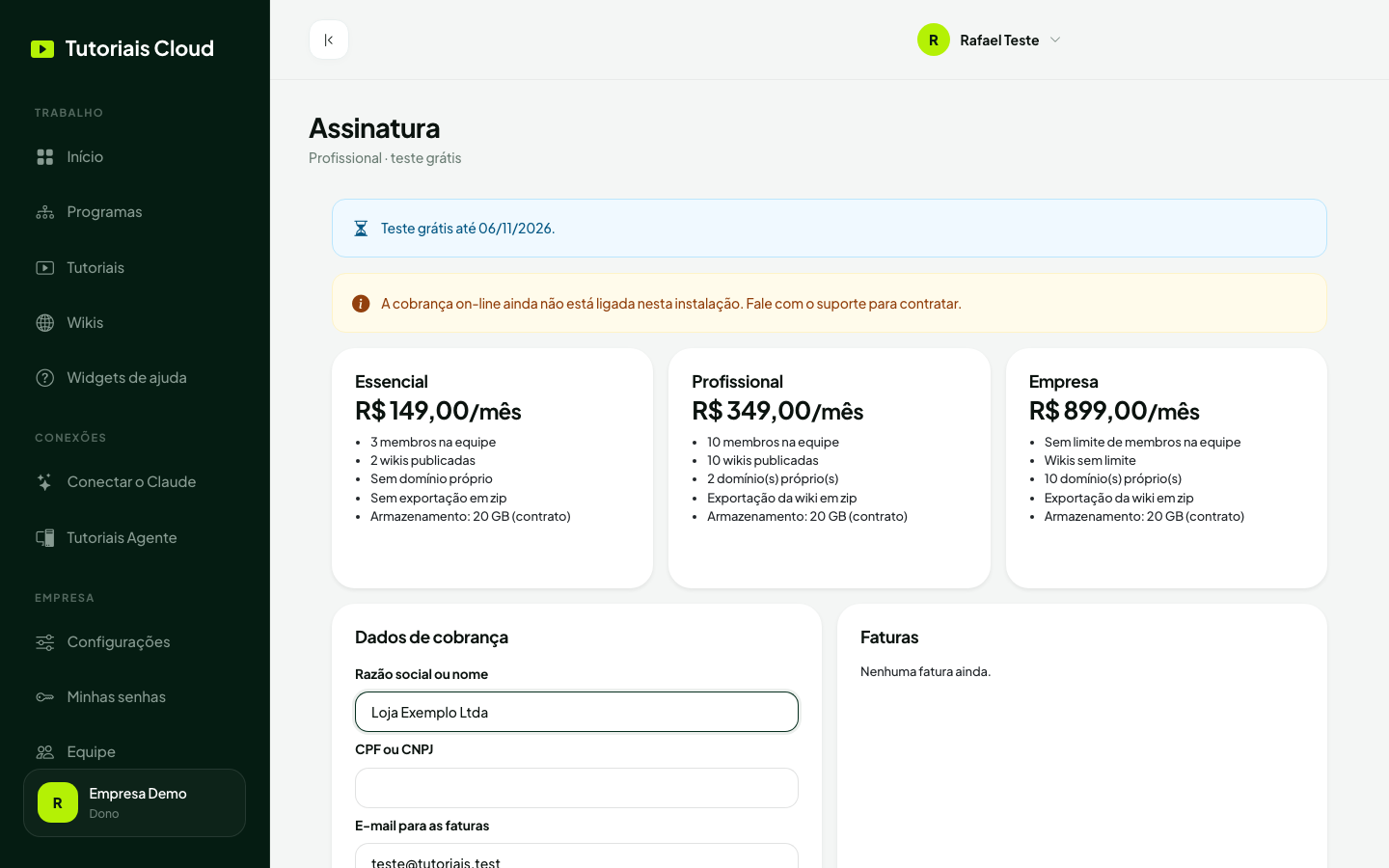 Tela do passo 3